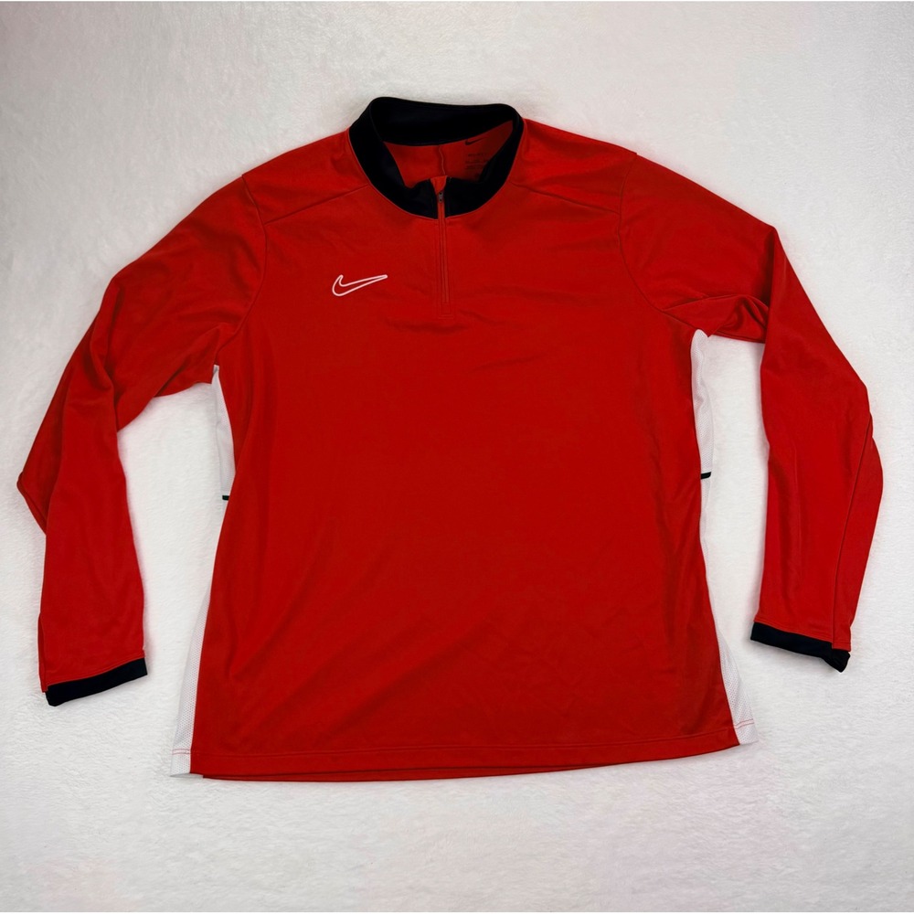 Nike Mens Dri-FIT Academy Soccer Drill Quarter Zip Red FZ9767-657 XXL